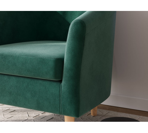 Кресло Правила мебели Элен Зеленый, велюр Зеленый, велюр