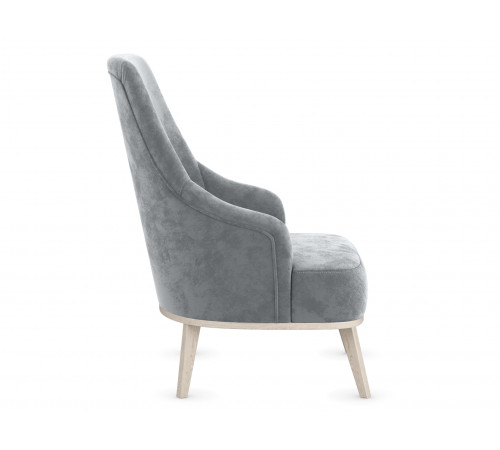 Кресло Правила мебели Лаурель Серебро, микровелюр Серебро, микровелюр