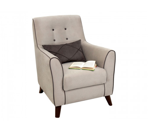 Кресло НижегородмебельИК Фрэнклин Крем / Мокко, велюр Крем / Мокко, велюр