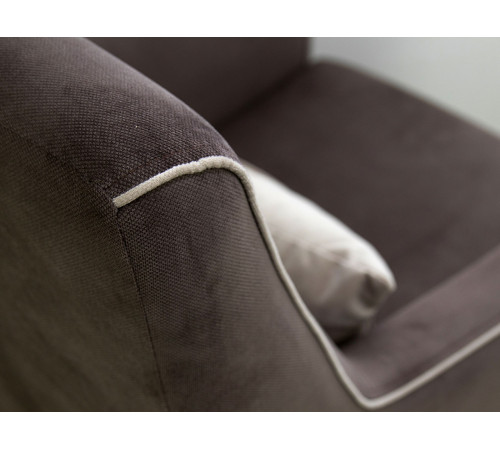 Кресло НижегородмебельИК Фрэнклин Мокко / Крем, велюр Мокко / Крем, велюр