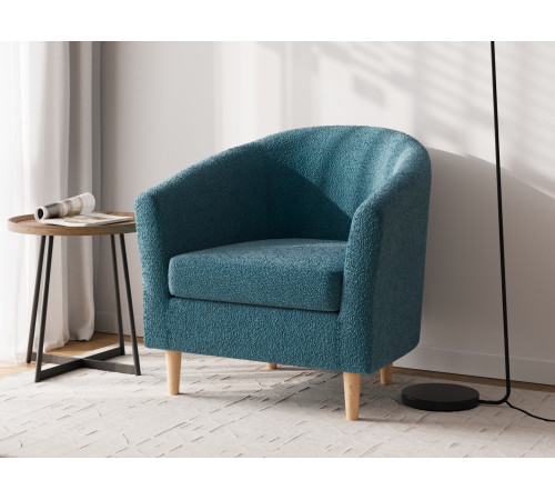 Кресло Правила мебели Элен Аквамарин, искусственный мех Аквамарин, искусственный мех