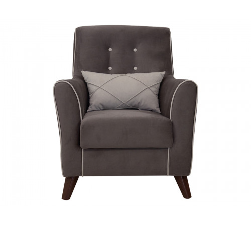Кресло НижегородмебельИК Фрэнклин Мокко / Крем, велюр Мокко / Крем, велюр