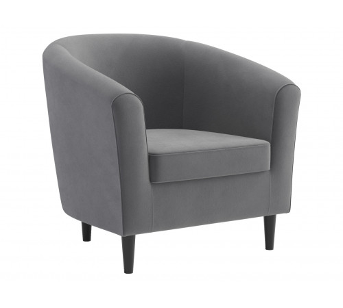 Кресло Правила мебели Элен Серый, велюр Серый, велюр