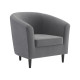 Кресло Правила мебели Элен Серый, велюр Серый, велюр