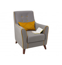 Кресло НижегородмебельИК Фрэнклин Графит / Желтый, велюр Графит / Желтый, велюр