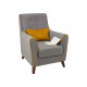 Кресло НижегородмебельИК Фрэнклин Графит / Желтый, велюр Графит / Желтый, велюр