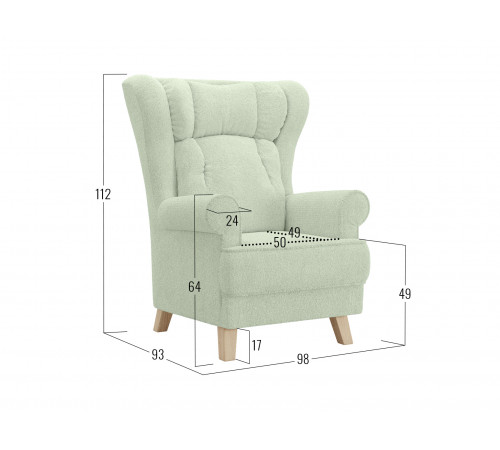 Кресло Элегия Лори Натуральный, лак Натуральный, лак