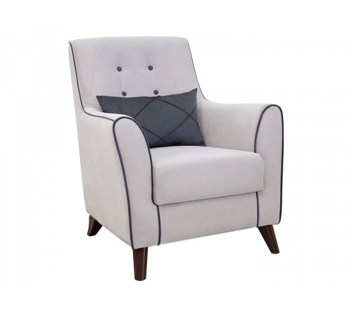 Кресло НижегородмебельИК Фрэнклин Серебро / Графит, велюр Серебро / Графит, велюр