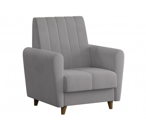 Кресло Сильва Эссен Светло-серый, велюр Светло-серый, велюр