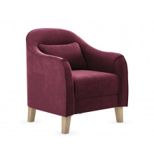 Кресло Правила мебели Эдита Брусничный, велюр Брусничный, велюр