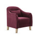 Кресло Правила мебели Эдита Брусничный, велюр Брусничный, велюр