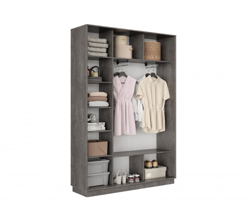 Шкаф-купе Хочу домой Маршал Лайт Бетон / Серебро, алюминий 45 см