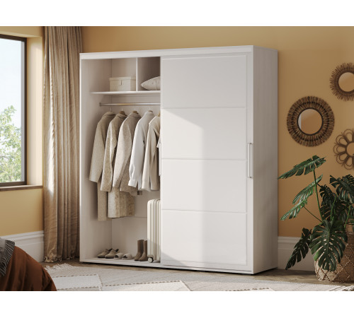 Шкаф-купе Мебелони Крафт 6 Белый ясень 196,2 см