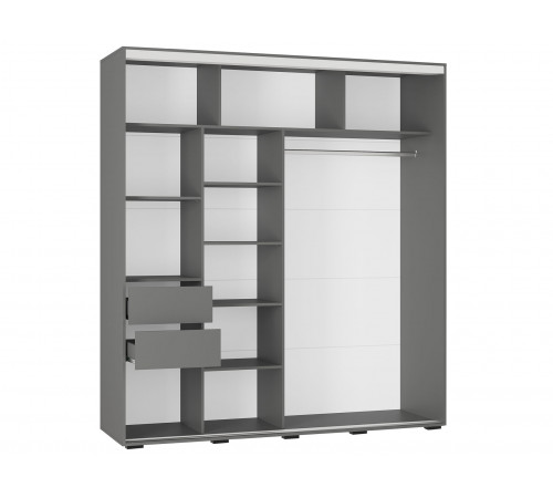 Шкаф-купе Мебелони Крафт 6 Графит 196,2 см