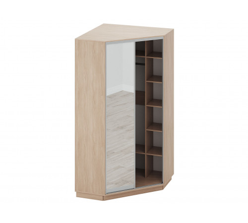 Шкаф-купе Хочу домой Маршал Лайт Ясень Шимо светлый / Зеркало / Серебро, алюминий Ясень Шимо светлый / Зеркало / Серебро, алюминий