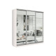 Шкаф-купе Хочу домой Маршал Лайт Белый / Зеркало / Серебро, алюминий 60 см