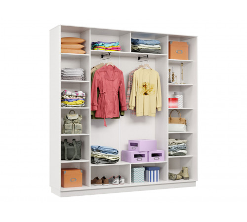 Шкаф-купе Хочу домой Маршал Лайт Белый / Зеркало / Серебро, алюминий 45 см