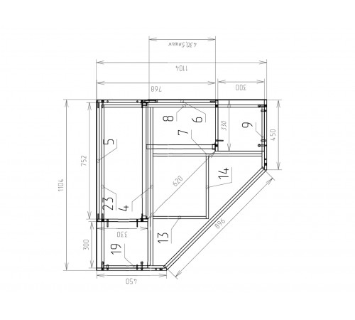 Шкаф-купе Хочу домой Маршал Лайт Ясень Шимо светлый / Зеркало / Серебро, алюминий Ясень Шимо светлый / Зеркало / Серебро, алюминий