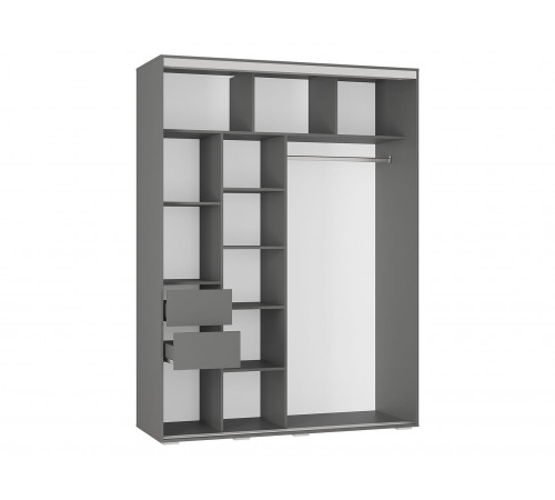 Шкаф-купе Мебелони Крафт 6 Графит 160,2 см