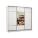 Шкаф-купе Хочу домой Маршал Лайт Белый / Зеркало / Серебро, алюминий 60 см