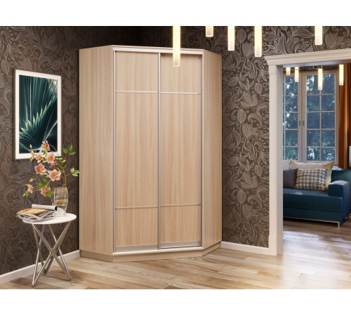 Шкаф-купе Хочу домой Маршал Лайт Ясень Шимо светлый / Серебро, алюминий Ясень Шимо светлый / Серебро, алюминий