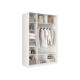 Шкаф-купе Хочу домой Маршал Лайт Белый / Зеркало / Серебро, алюминий 60 см