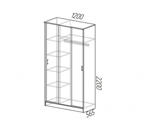 Шкаф-купе Эра Прагма Венге / Лоредо Венге / Лоредо