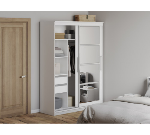 Шкаф-купе СВ-Мебель Айсбер Белый текстурный 160 см