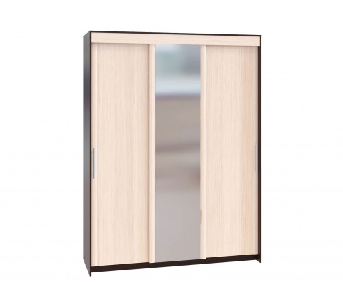 Шкаф-купе Сокол Контур ШР-1 с зеркалом Венге / Беленый дуб Венге / Беленый дуб