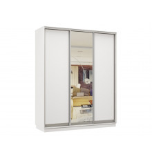 Шкаф-купе Хочу домой Маршал Белый / Серебро, алюминий Зеркало в центре