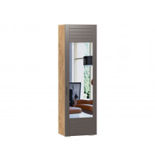 Распашной шкаф Сильва Ливорно Дуб Бунратти / Софт графит  С зеркалом