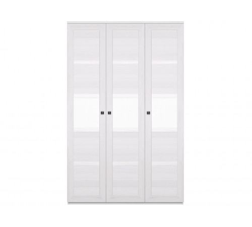 Распашной шкаф Кураж Парма Нео 20 Ясень Анкор светлый / Экокожа белая С глухими фасадами