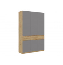 Распашной шкаф МК СТИЛЬ Бостон Дуб Крафт золотой / Серый шифер Дуб Крафт золотой / Серый шифер