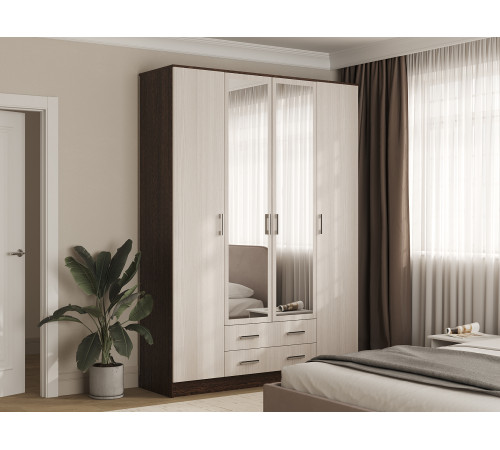 Распашной шкаф Эра Прагма 2 Венге / Лоредо Венге / Лоредо