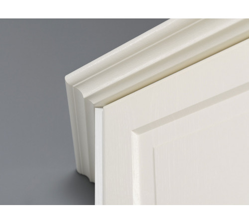 Распашной шкаф Моби Ливерпуль Ясень Ваниль / Белый Ясень Ваниль / Белый