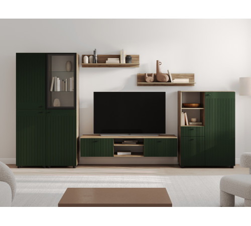 Распашной шкаф СВ-Мебель Ларенс Дуб золотой / Олива софт Дуб золотой / Олива софт