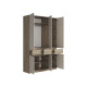 Распашной шкаф МК СТИЛЬ Бостон Дуб Крафт серый / Кашемир Дуб Крафт серый / Кашемир