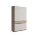 Распашной шкаф МК СТИЛЬ Бостон Дуб Крафт серый / Кашемир Дуб Крафт серый / Кашемир