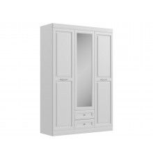 Распашной шкаф Правила мебели Аврора Белый античный / Зеркало Белый античный / Зеркало