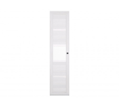 Распашной шкаф Кураж Парма Нео 18 Ясень Анкор светлый / Экокожа белая С глухим фасадом