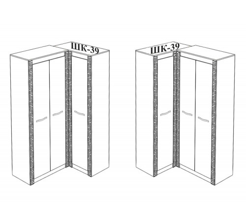 Распашной шкаф Мебелони Монако Белый ясень Белый ясень