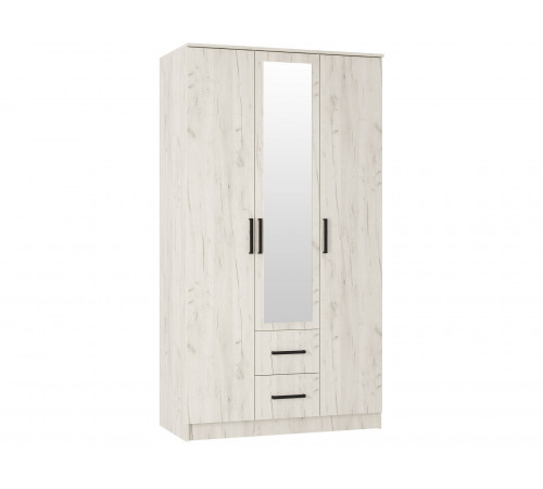 Распашной шкаф BTS Фиеста 3 двери Дуб Крафт белый Дуб Крафт белый