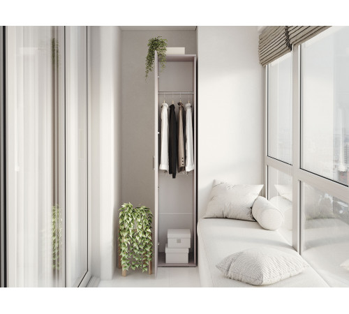 Распашной шкаф BTS Белла Белый ясень Белый ясень