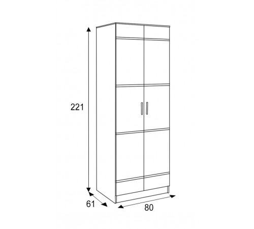 Распашной шкаф BTS Сакура Венге / Лоредо Венге / Лоредо