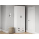 Распашной шкаф Эра Прагма Белый гладкий Со штангой