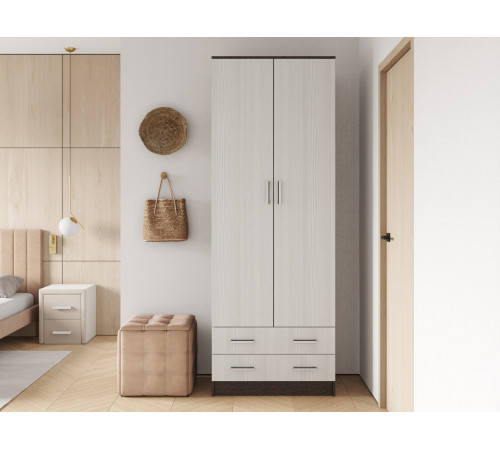 Распашной шкаф Эра Прагма Венге / Лоредо Со штангой