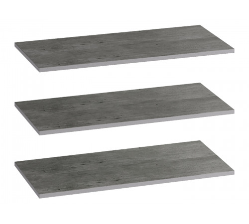 Распашной шкаф Мебелони Инстайл Бетон / Белый С дополнительными полками