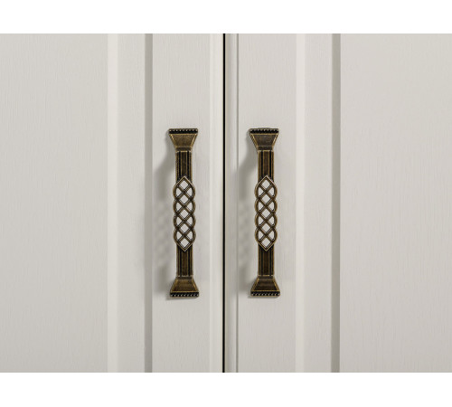 Распашной шкаф Моби Ливерпуль Ясень Ваниль / Белый Ясень Ваниль / Белый