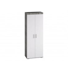 Распашной шкаф Мебелони Инстайл Бетон / Белый Бетон / Белый