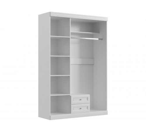 Распашной шкаф Правила мебели Аврора Белый античный / Зеркало Белый античный / Зеркало